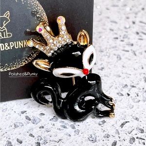 Fox Brooch ~ Fox Pin ~ Gold Brooch ~ Gold Pin in Ribbon wrapped Gift Box